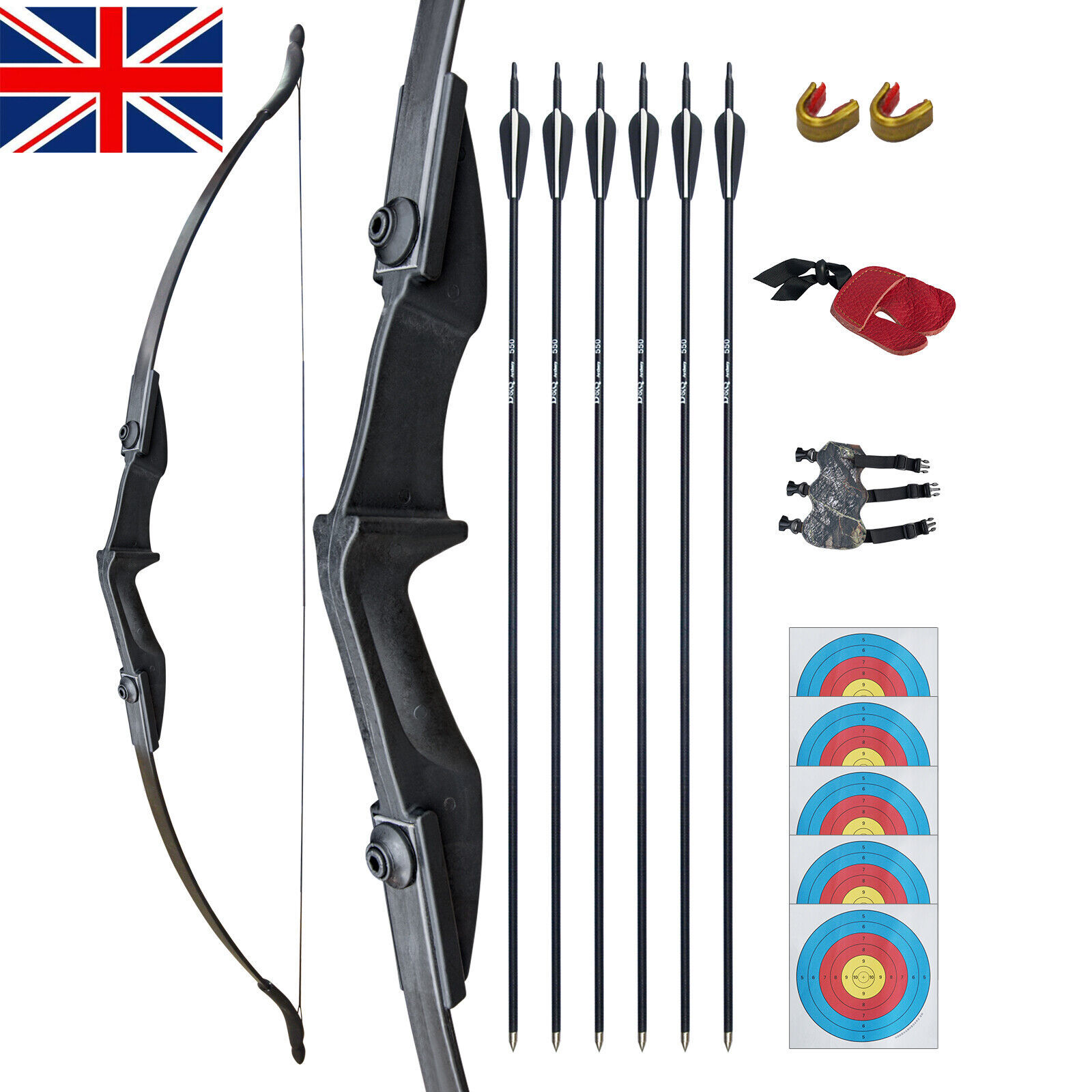 53-Inch Takedown Recurve Bow Set Beginner Package with Arrows