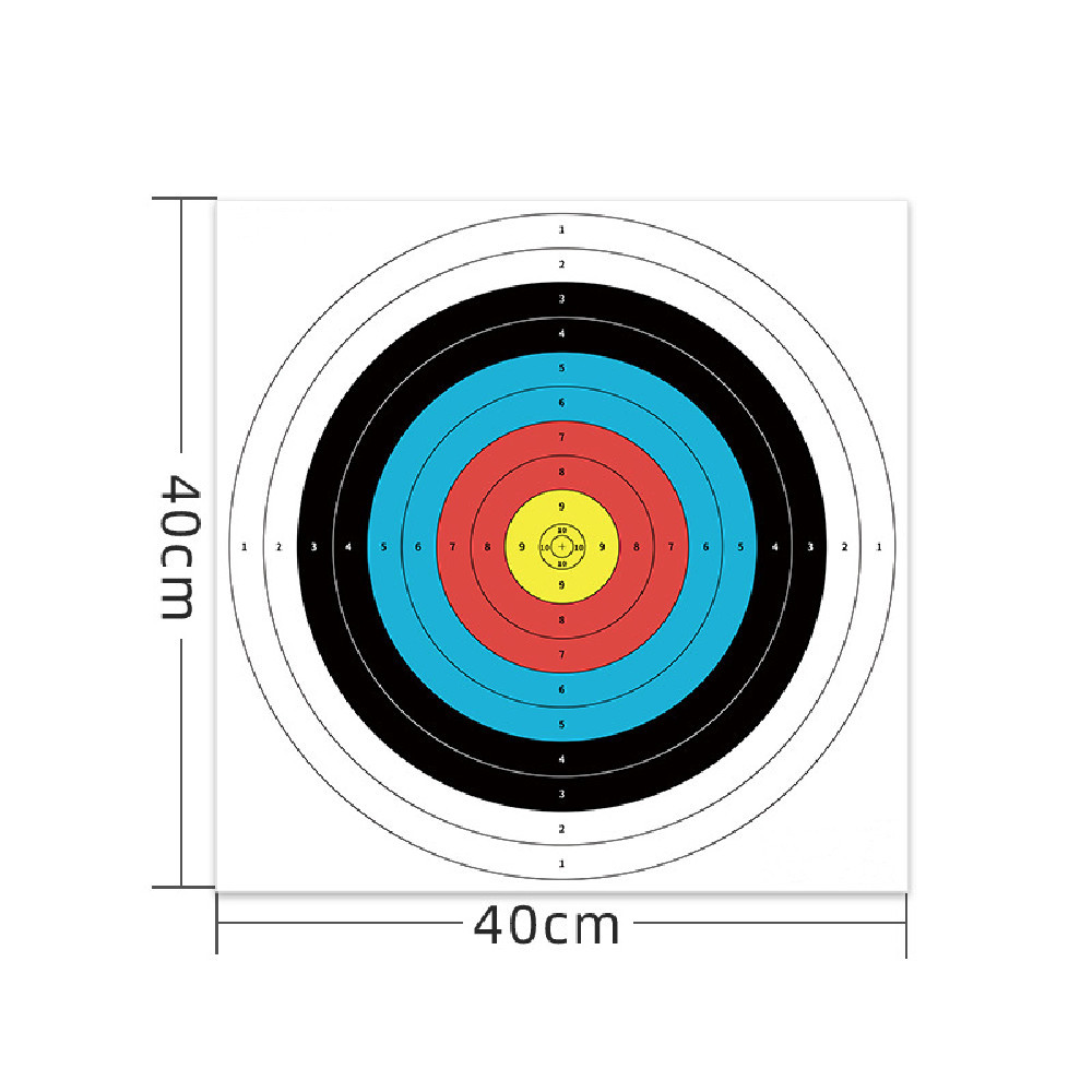 bb77f6b8-e1f8-47af-8710-8cff5af5a89e.jpg Full Ring Paper Archery Target 40x40cm (16"x16") - 50 Sheet Pack - product image