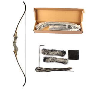 60-Inch Traditional Recurve Bow - Laminated Bamboo Limbs with Wooden Riser - product image 2 of 5