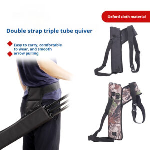 Three-Tube Back Quiver - Adjustable Double Strap Arrow Holder - product image 6 of 7