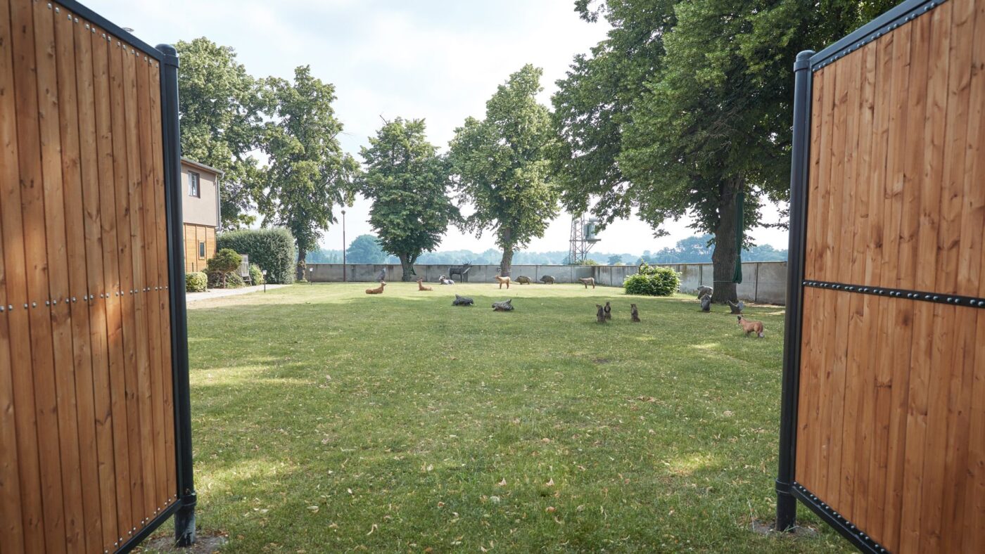 3D archery targets at outdoor resort shooting course