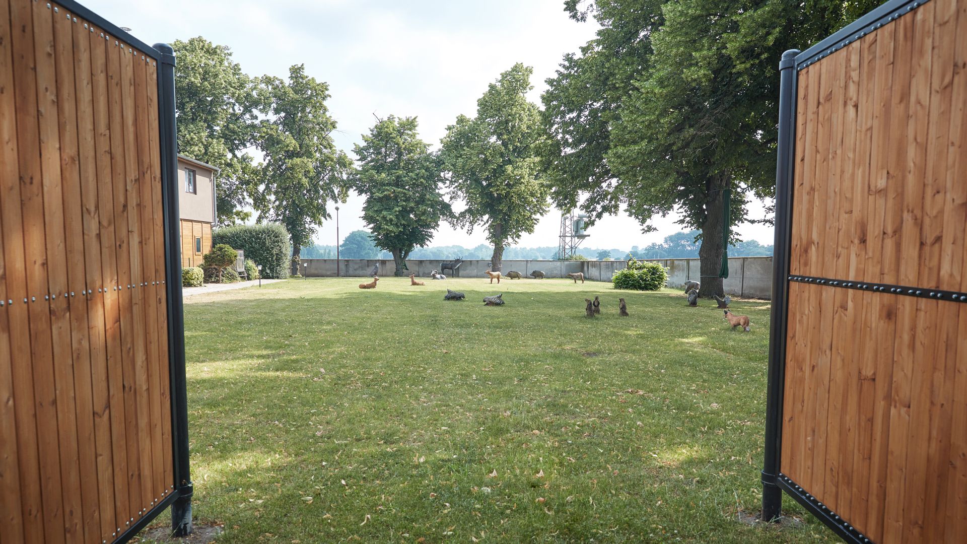 3D archery targets at outdoor resort shooting course