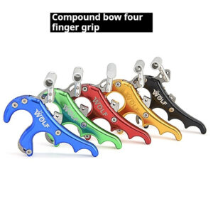4-Finger Metal Compound Bow Release Aid - Cam Bow Grip