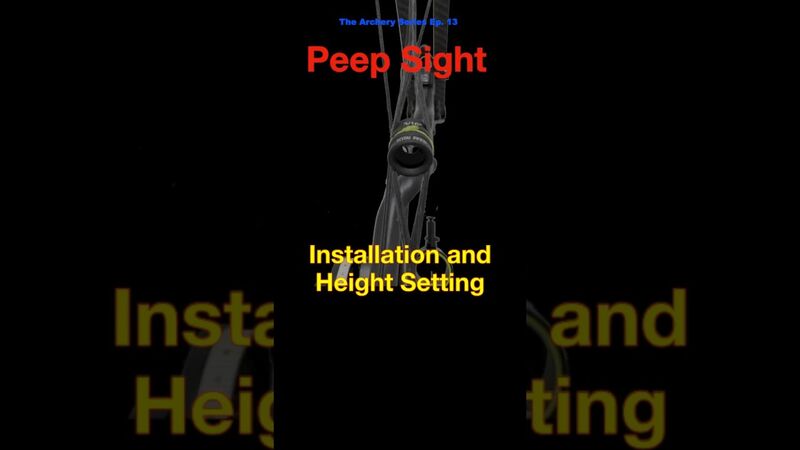 Archery bowstring with peep sight properly served in place