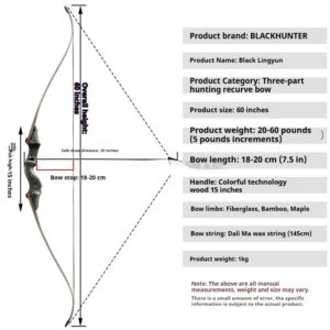 Traditional American Wooden Bow Combo - archery equipment product image 5
