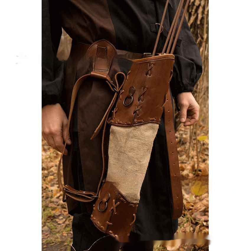 medieval-hand-knitted-leather-quiver-lace-up-desig-1 Medieval Hand-Knitted Leather Quiver - Lace-Up Design