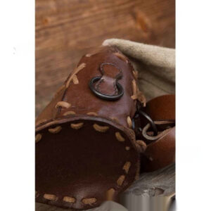 Medieval Hand-Knitted Leather Quiver - Lace-Up Design