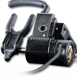 fall-away arrow rest mounted on compound bow riser