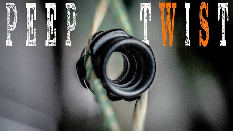 Peep sight installation process on compound bow string