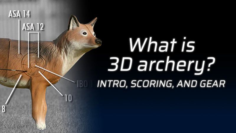 3D archery target with scoring zones and vital area rings