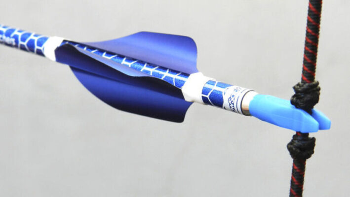 Archery nocking point setup on bowstring