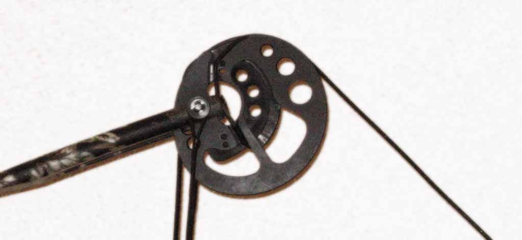 compound bow cam closeup
