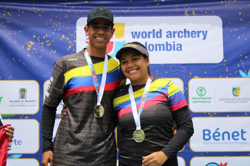 Julián Gómez and Michelle Cardona Pan American compound U21 champions Medellín 2026