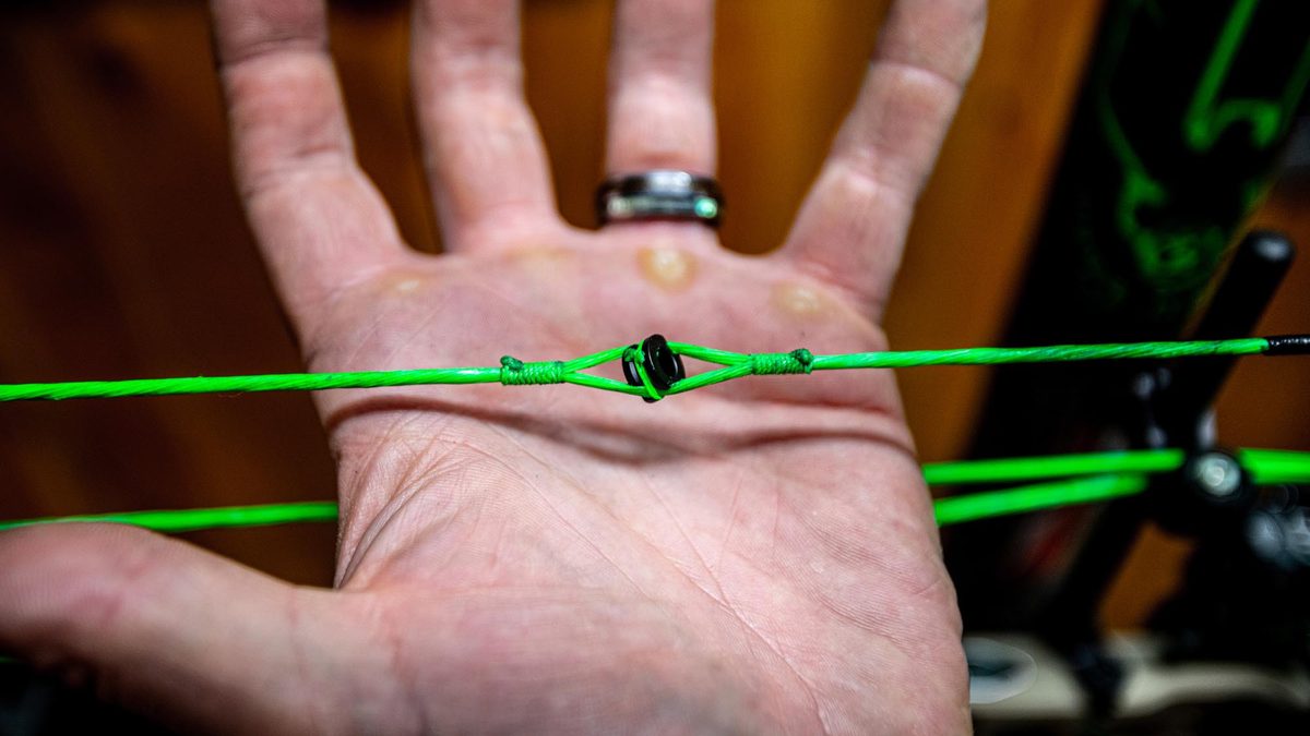 peep sight installation compound bow