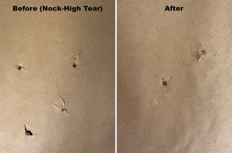 Paper tuning before and after, validating an arrow FOC build