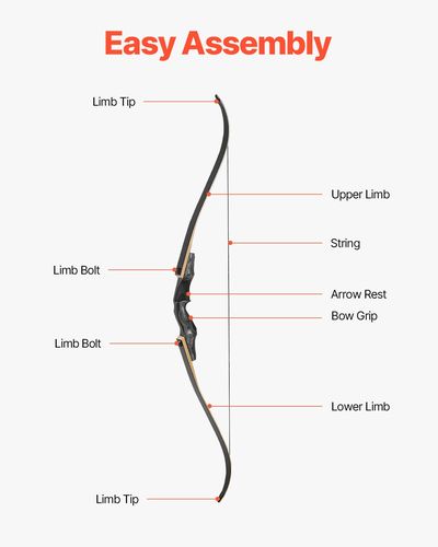 60-inch recurve bow kit for target archery beginners