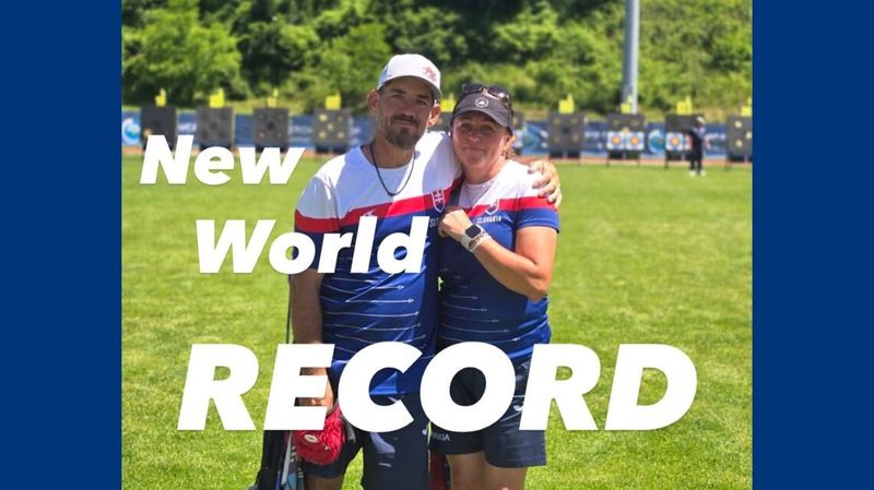 Bosansky and Kocutova break the compound 50+ mixed team world record in Kamnik 2026