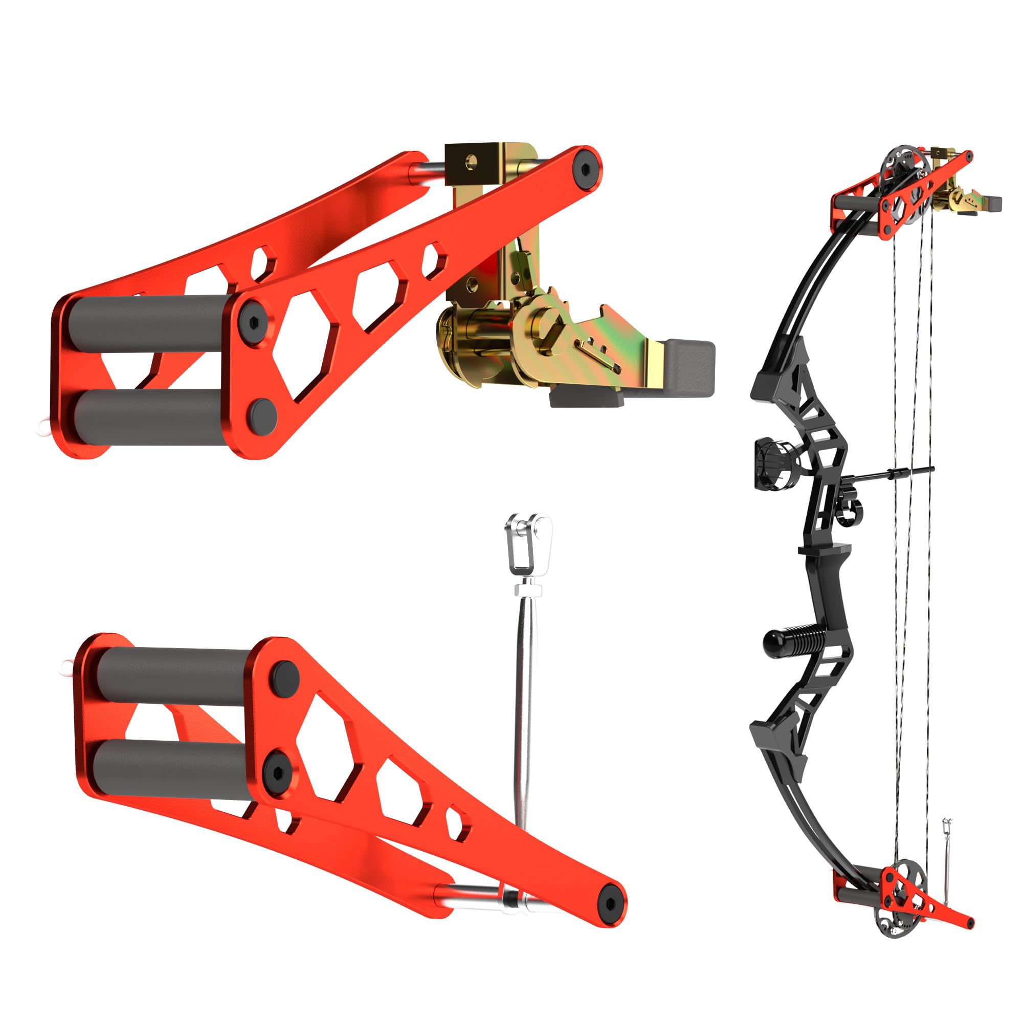 Mefape Bow Press, Archery Compound Bow Press, Aluminum Alloy Handheld Bow Press for Compound Bow and Crossbow, Universal R...