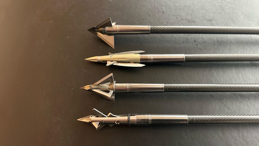 Four broadhead options including fixed blade and mechanical for 2026 bowhunting season