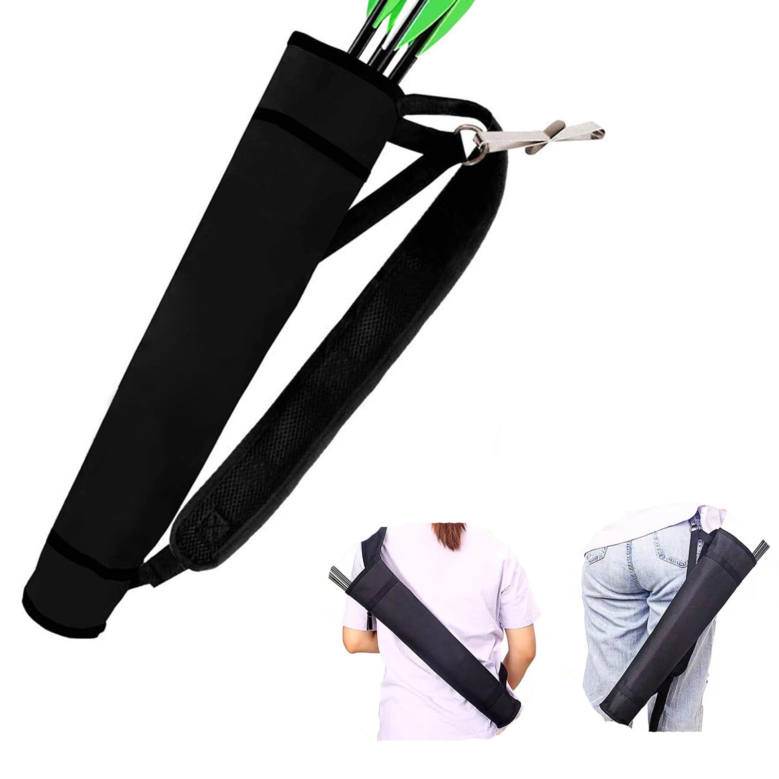 KURUGEILI Archery Quiver Back and Hip Quivers Adjustable Arrow Backpack Bag Holder Side Hip Arrows Bag for Compound Recurv...