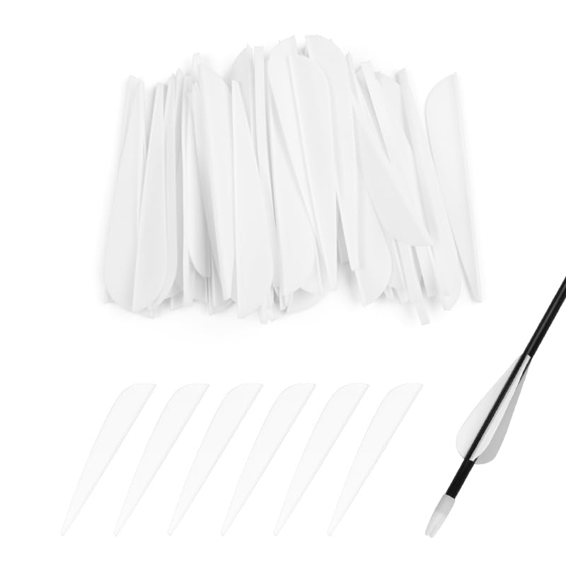 4 Inch Archery Fletches Plastic TPU Fletching Vanes Feathers Vane DIY for Archery Arrows Carbon Arrow Hunting Target Shooting