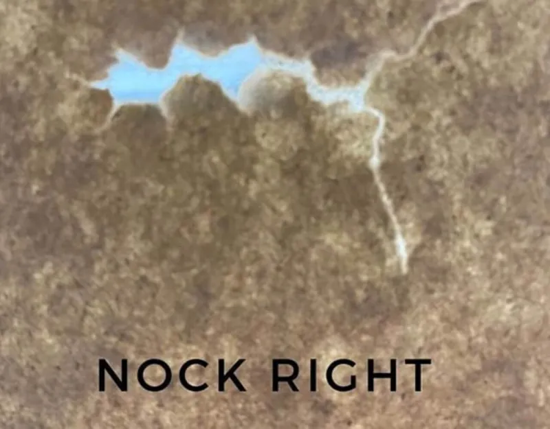 Nock right paper tear from a compound bow