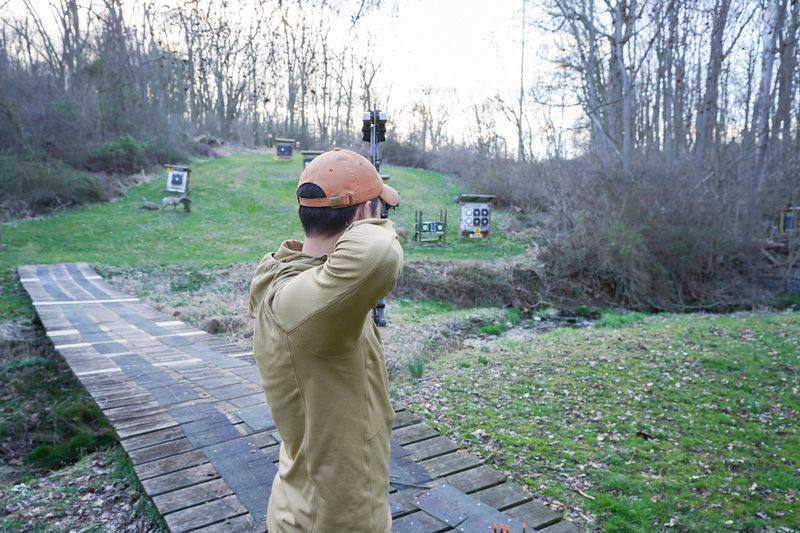 Proper draw length showing correct release elbow inline with arrow
