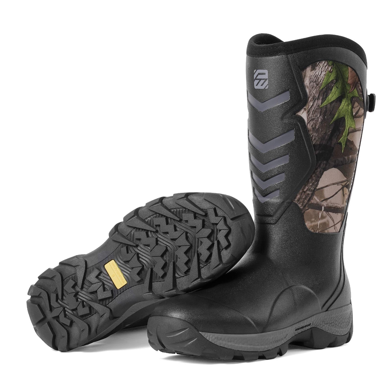 WOVENPAK Waterproof Rubber Boots for Men, Insulated Hunting Boots for Men with Steel Shank, 6mm Neoprene Anti-Slip Keep Warm