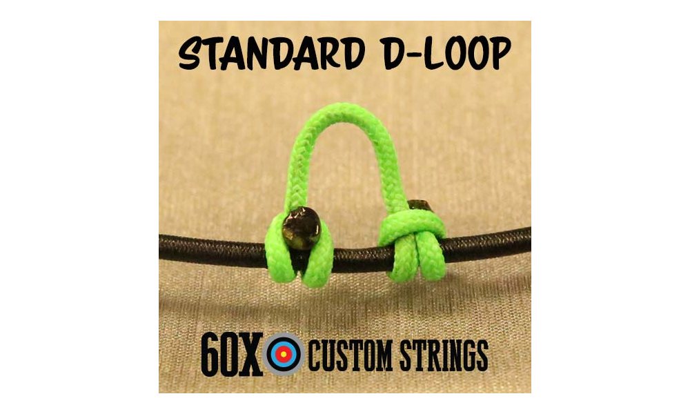 Standard D-loop tied on a compound bowstring