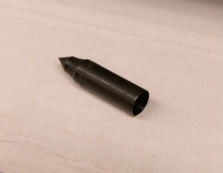 Bullet-style field point for target archery practice showing streamlined design
