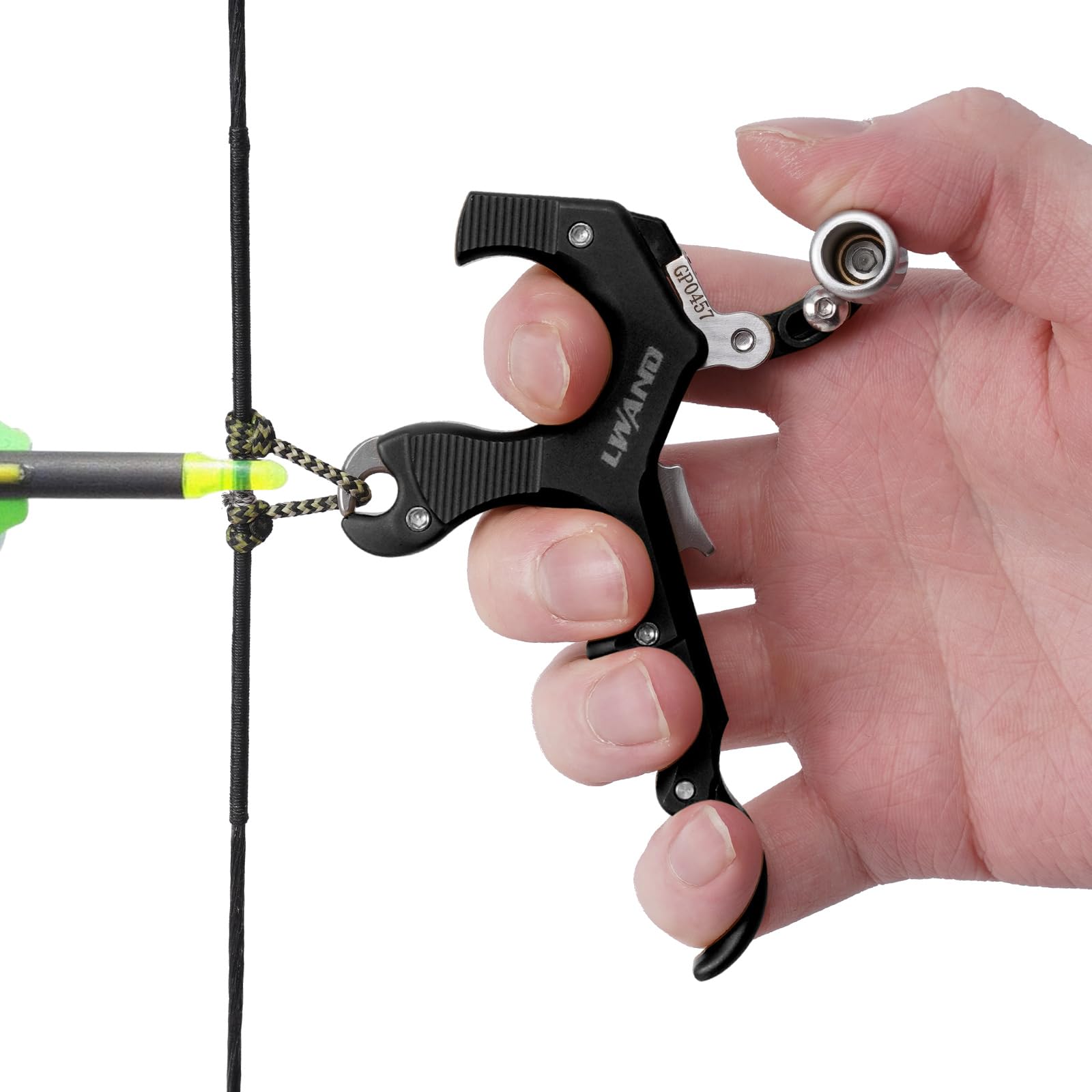 LWANO Archery Compound Bow Release Aids Trigger 3-4 Finger Adjustable Wristband Thumb Arrow Release Aids for Adults Youth Hun