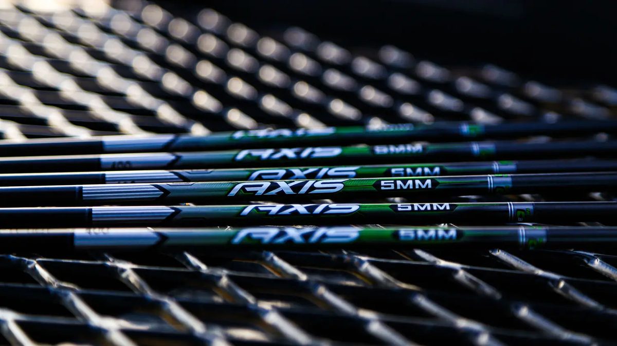 Easton Axis carbon arrow shafts showing arrow spine markings