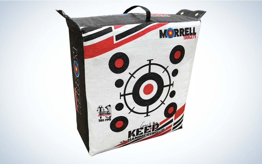 Bag archery target for backyard practice with multiple aiming spots