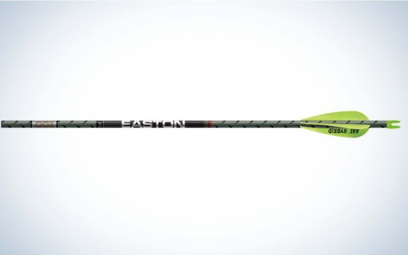 Carbon arrow shaft for a recurve bow on a white background