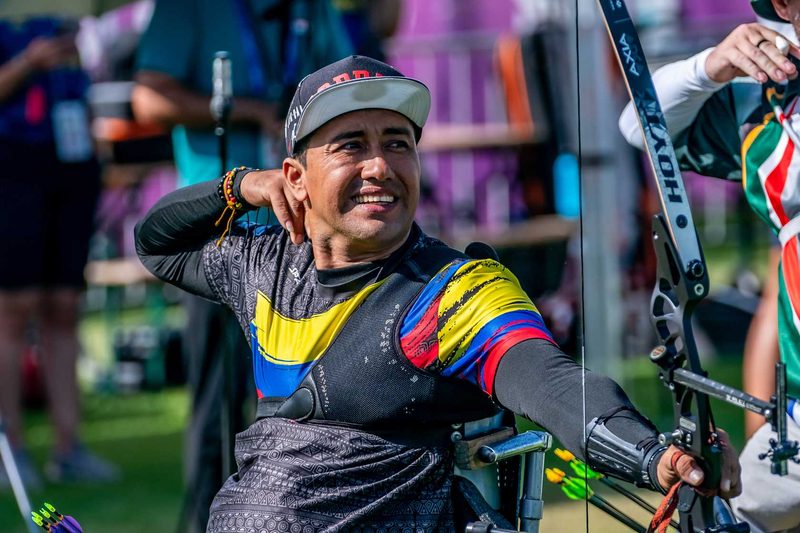 Colombian compound para archer at the South American Games in Valledupar 2026