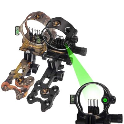 SHARROW Archery Bow Sight 7 Pin Compound Bow Sight 0.019 Optical Fiber Retinal Sight Aluminum Alloy Bow Sights Compound Bo...