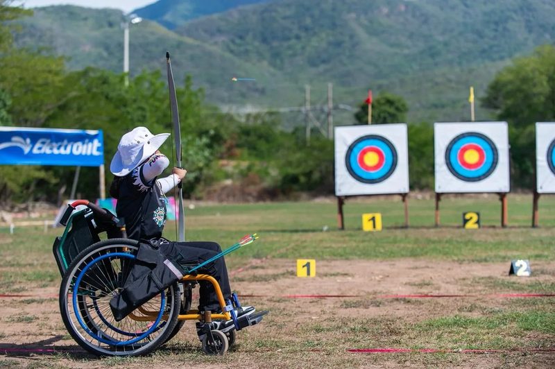 Para archer at the historic South American Games archery debut in Valledupar 2026