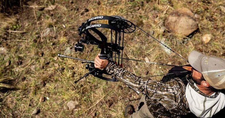 PSE Sicario Carbon compound bow drawn by a bowhunter in 2026