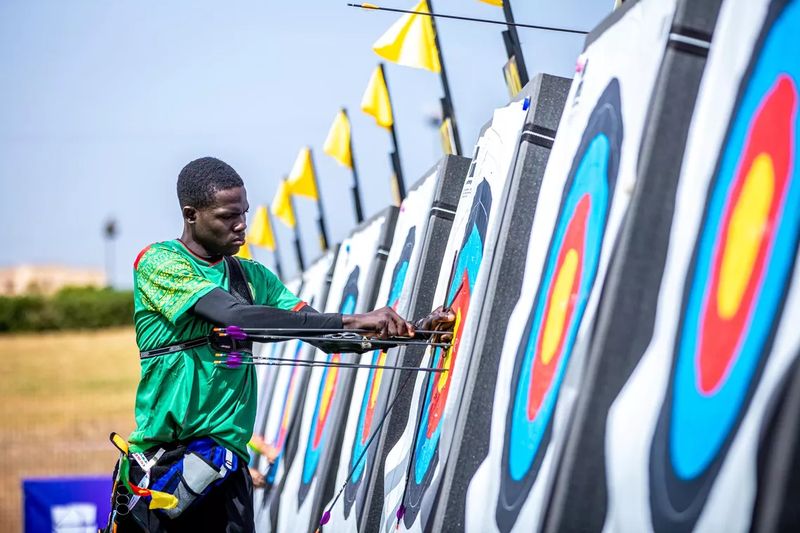 Aristide Falang Delli Cameroon barebow archery African Championships 2026