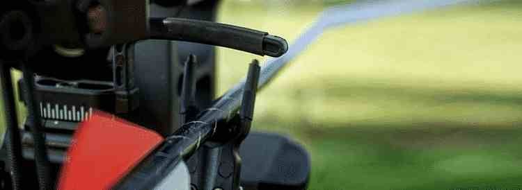 drop-away arrow rest close-up on compound bow riser